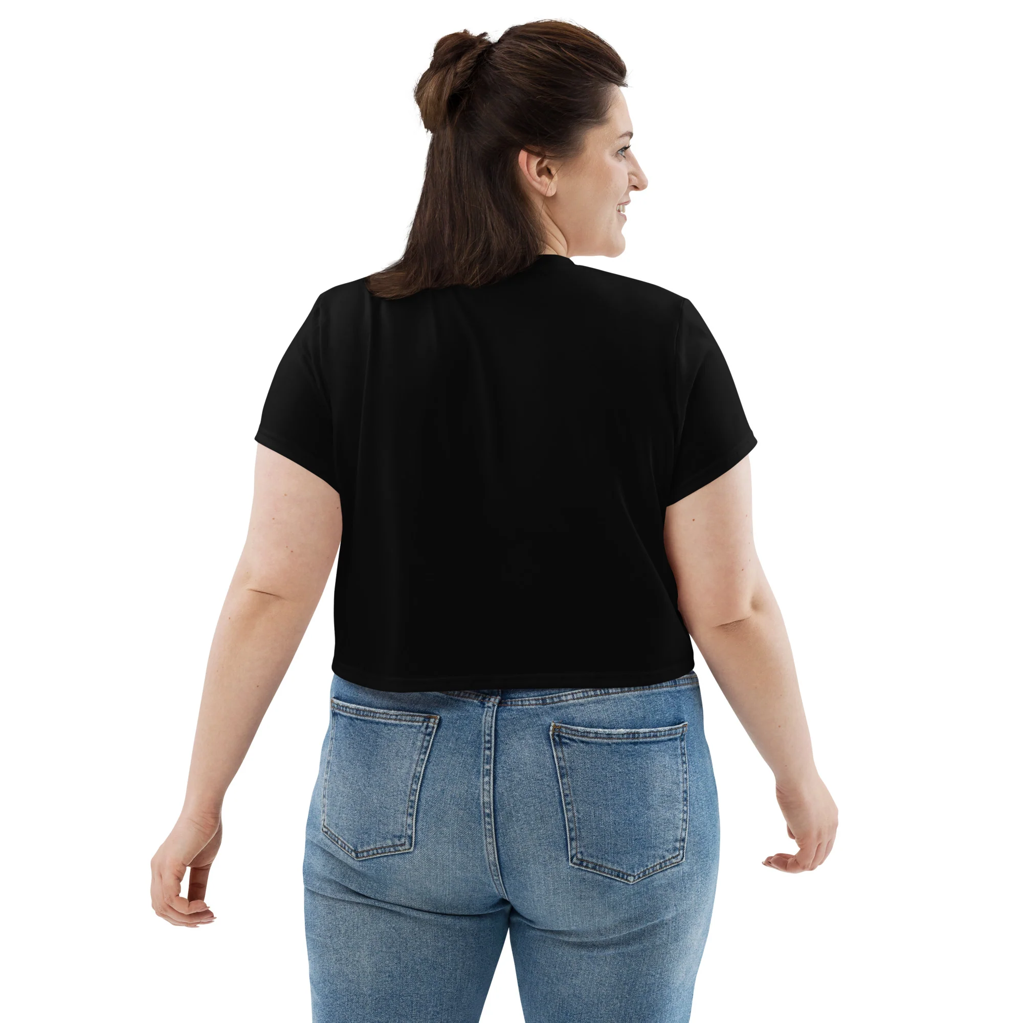 Don't Let Them Grind You Down, Sublimation Crop Top - Image 3