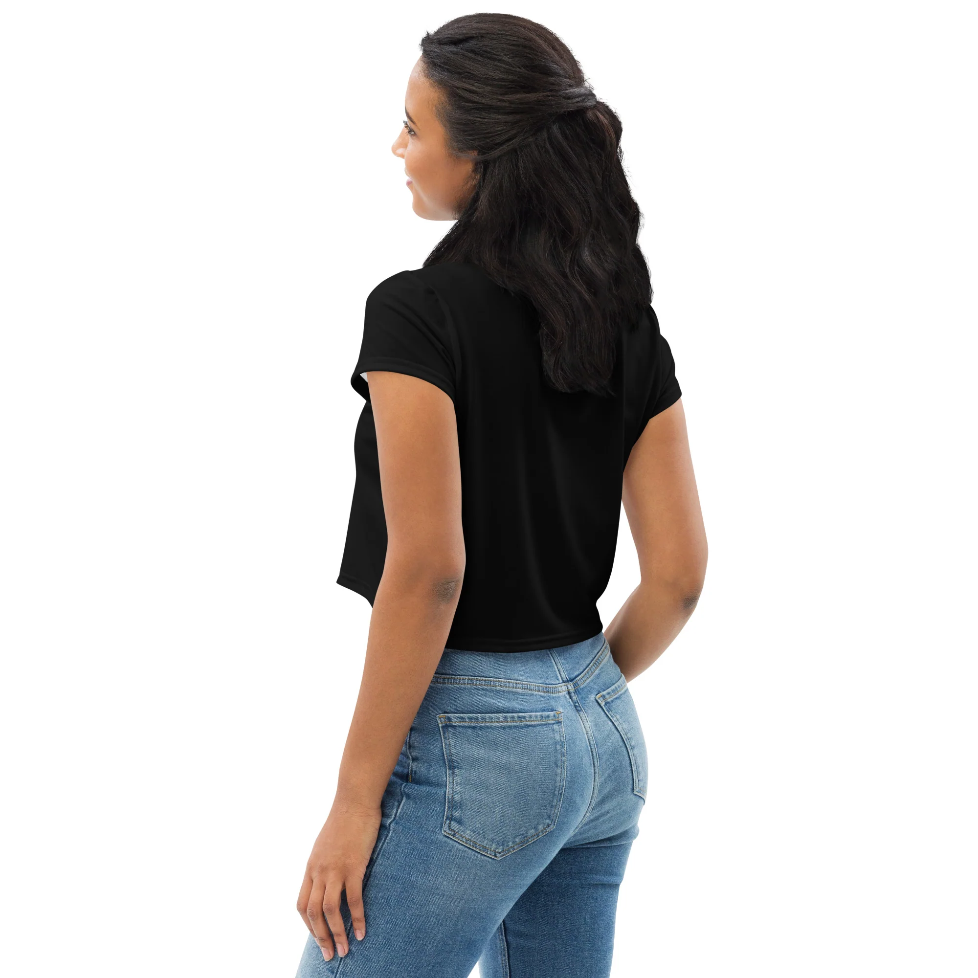 Don't Let Them Grind You Down, Sublimation Crop Top - Image 6