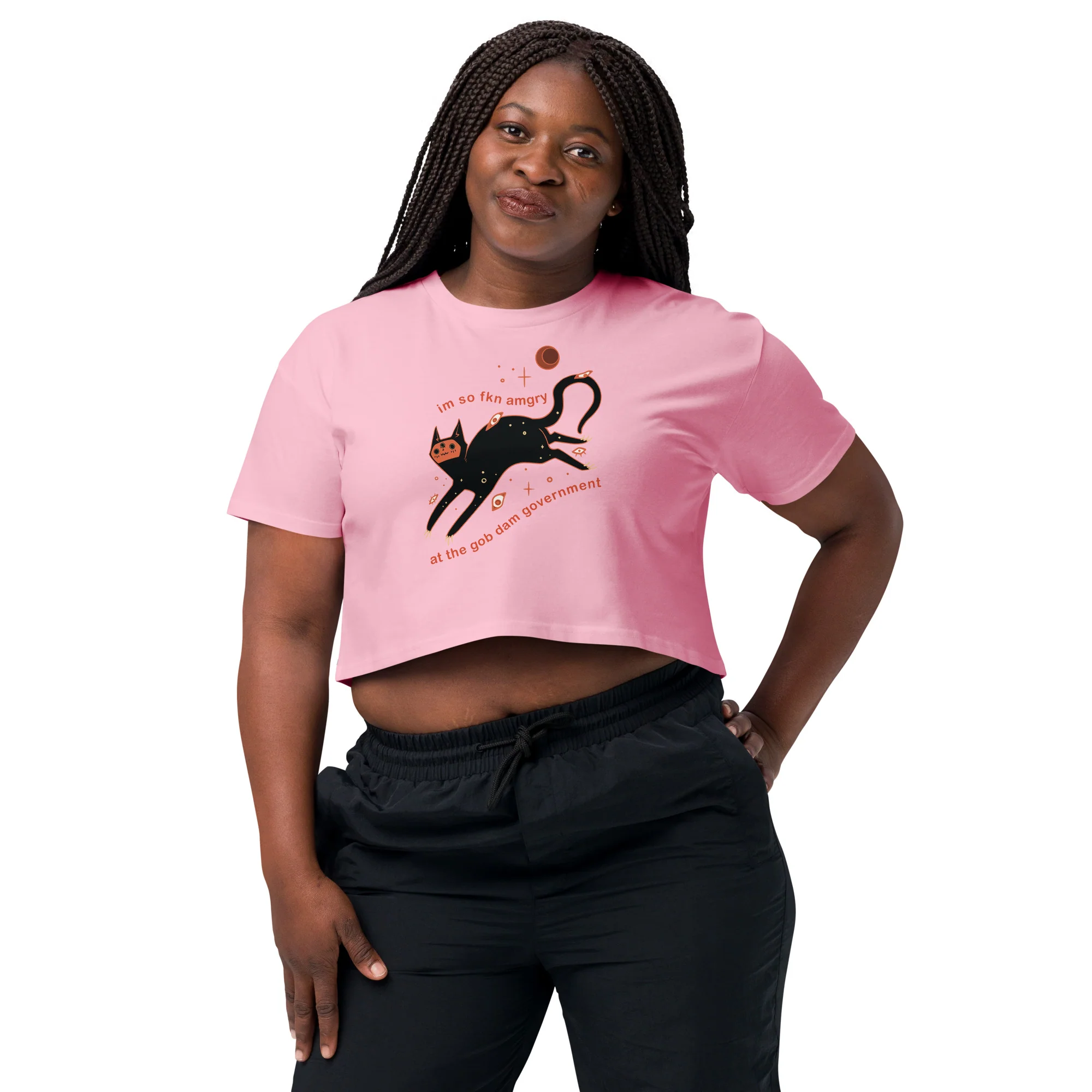 Amgry Orion, Relaxed Crop Top - Image 3