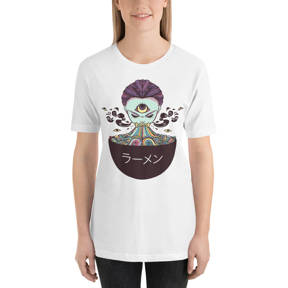 Magic Rainbow Ramen, White Unisex T-Shirt - Image 2