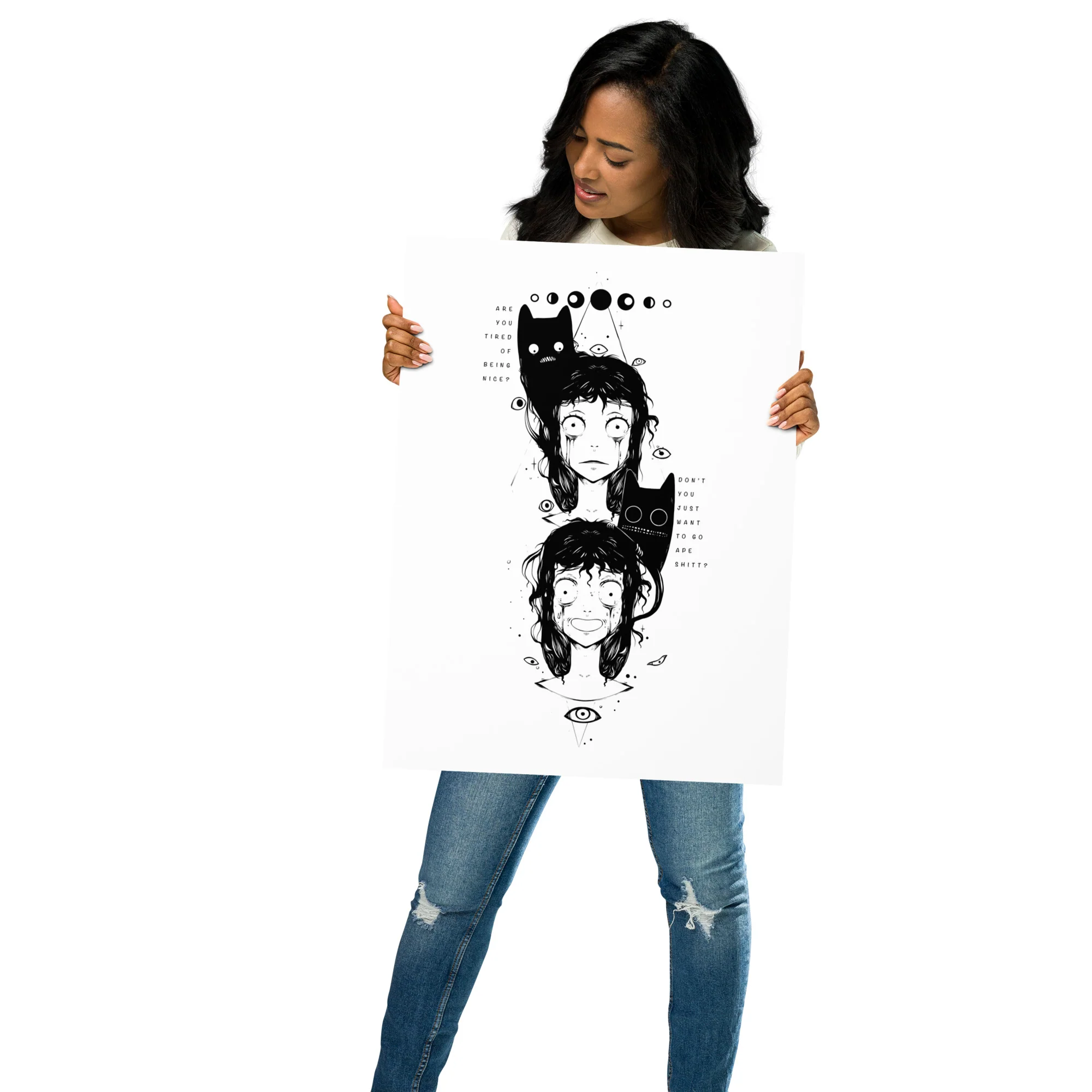 Are You Tired Of Being Nice Meme, Matte Art Print Poster - Image 10