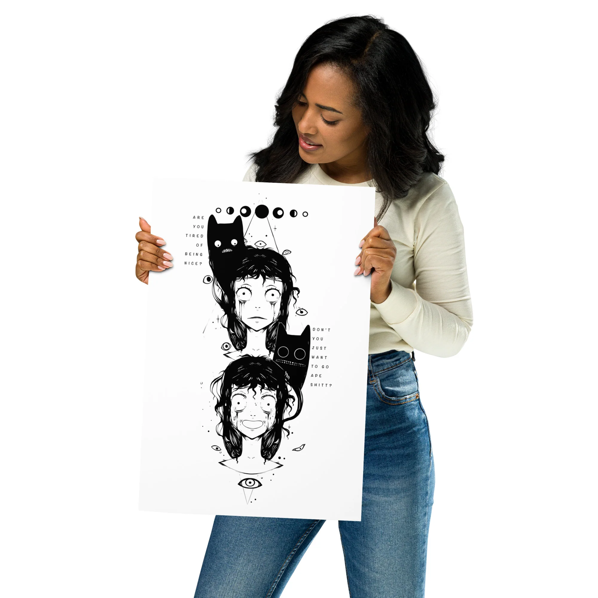 Are You Tired Of Being Nice Meme, Matte Art Print Poster - Image 6