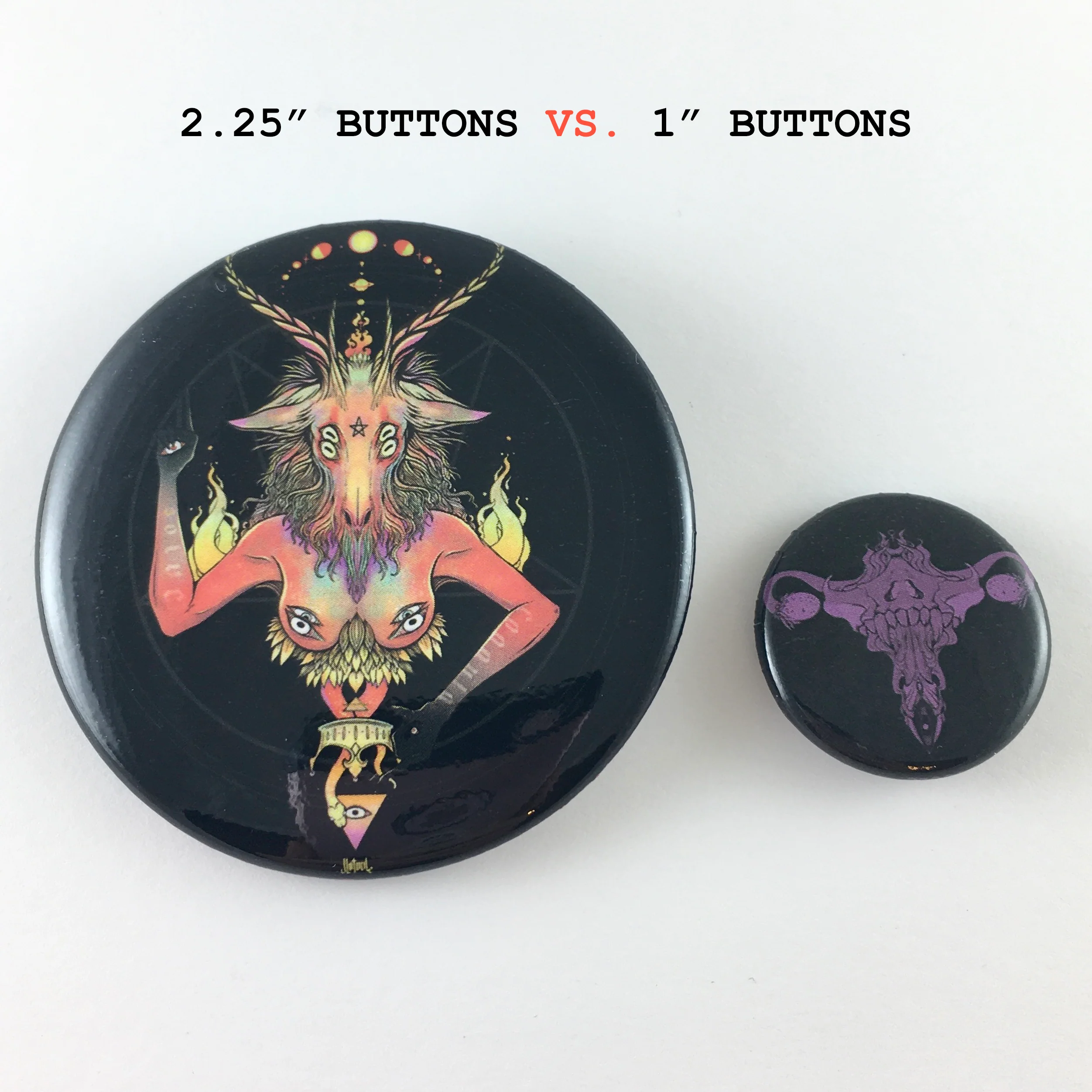 Baphomet, 2.25 Inch Pin Button - Image 4