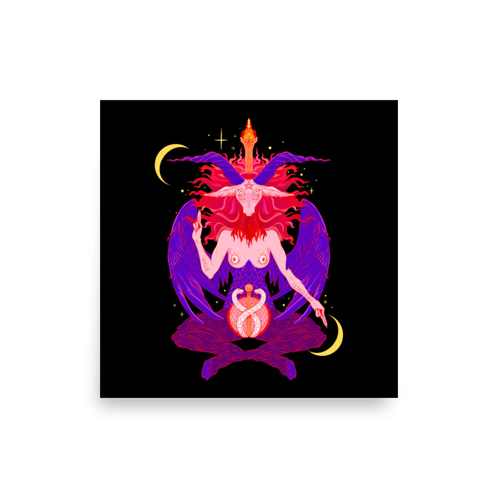 Baphomet 2, Matte Art Print Poster - Image 3