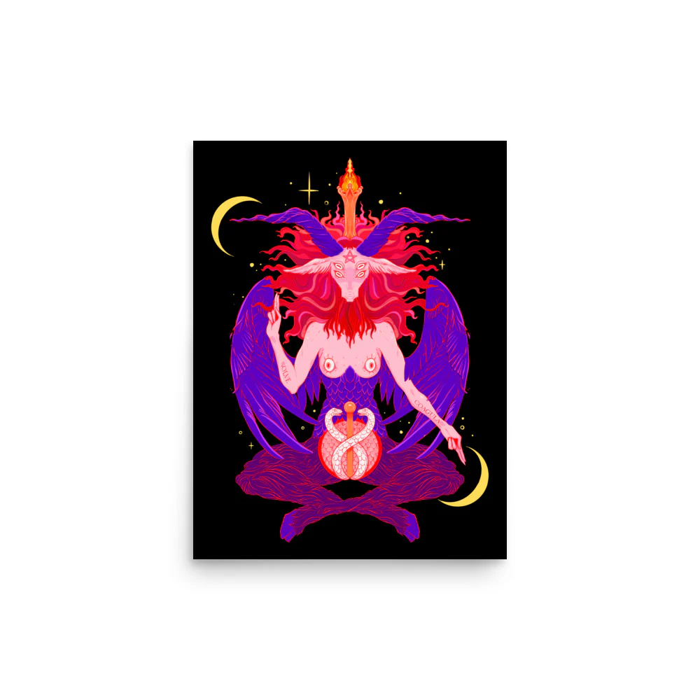 Baphomet 2, Matte Art Print Poster - Image 4