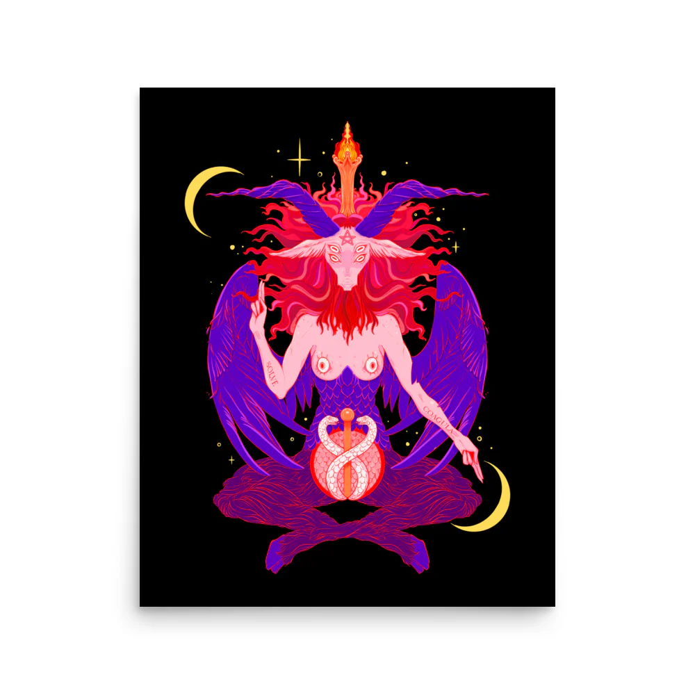 Baphomet 2, Matte Art Print Poster - Image 5