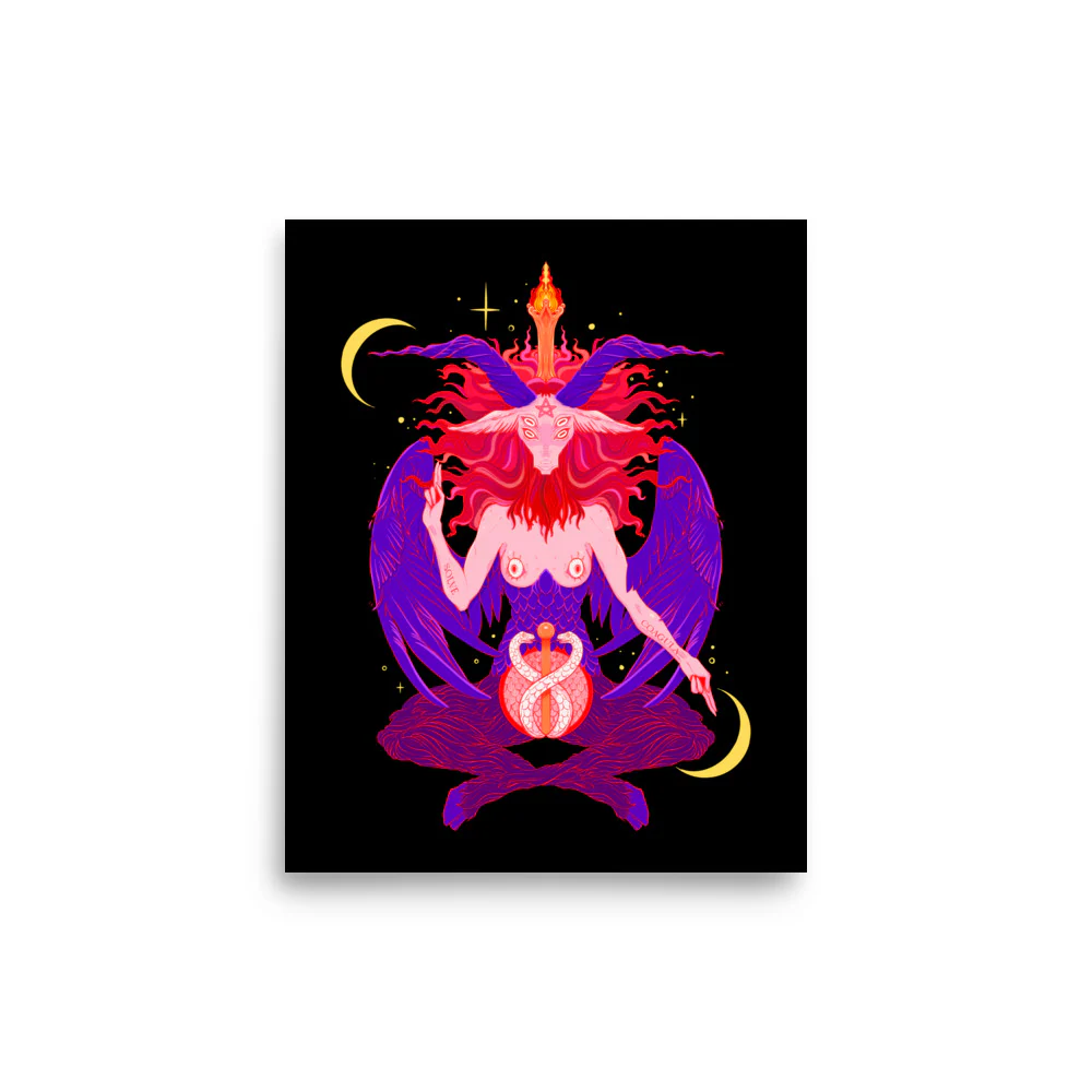 Baphomet 2, Matte Art Print Poster - Image 6