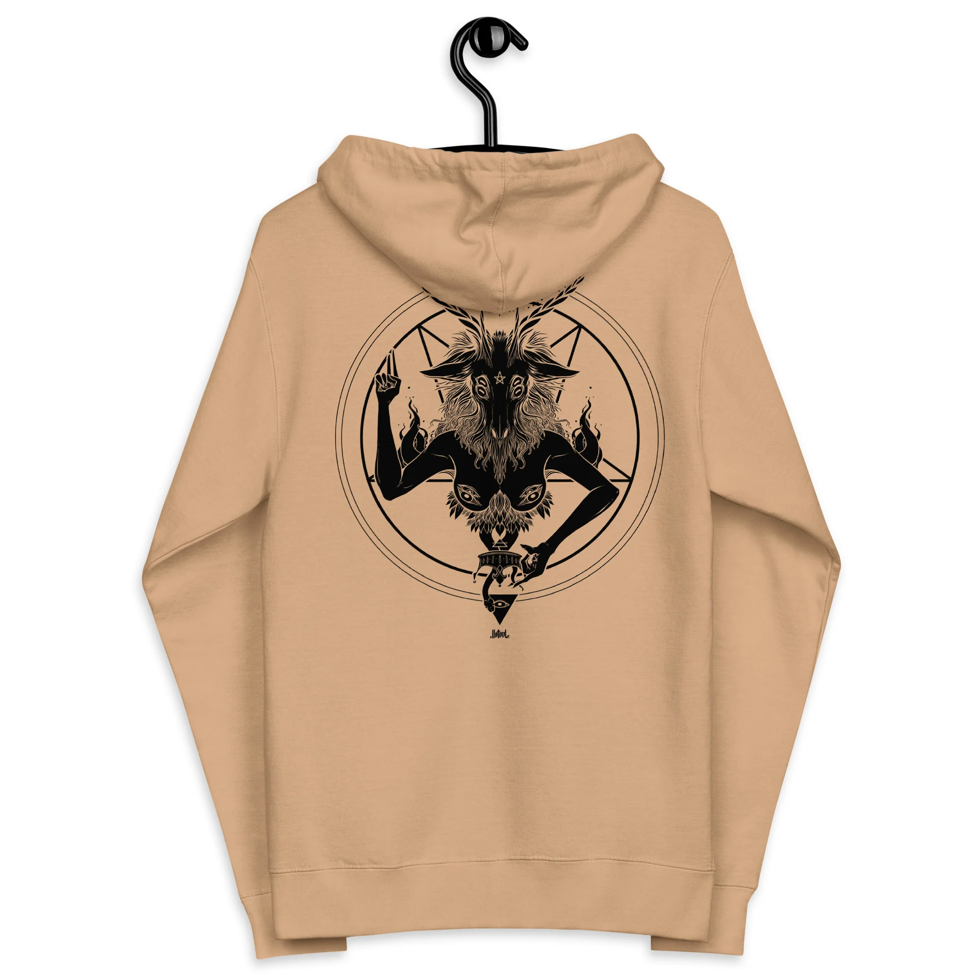 Baphomet, Unisex Fleece Zip-Up Hoodie - Image 5