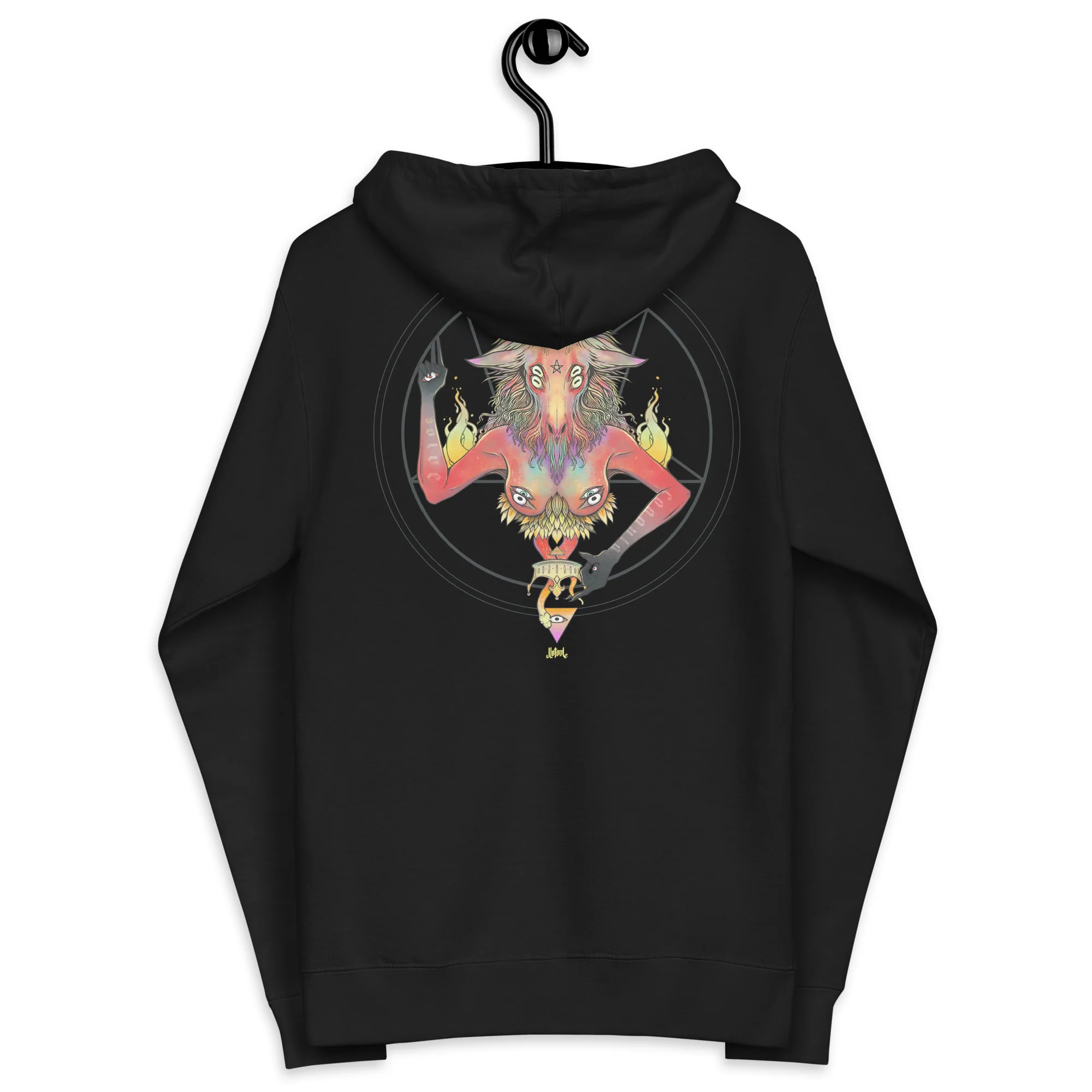 Baphomet, Unisex Fleece Zip-Up Hoodie - Image 5