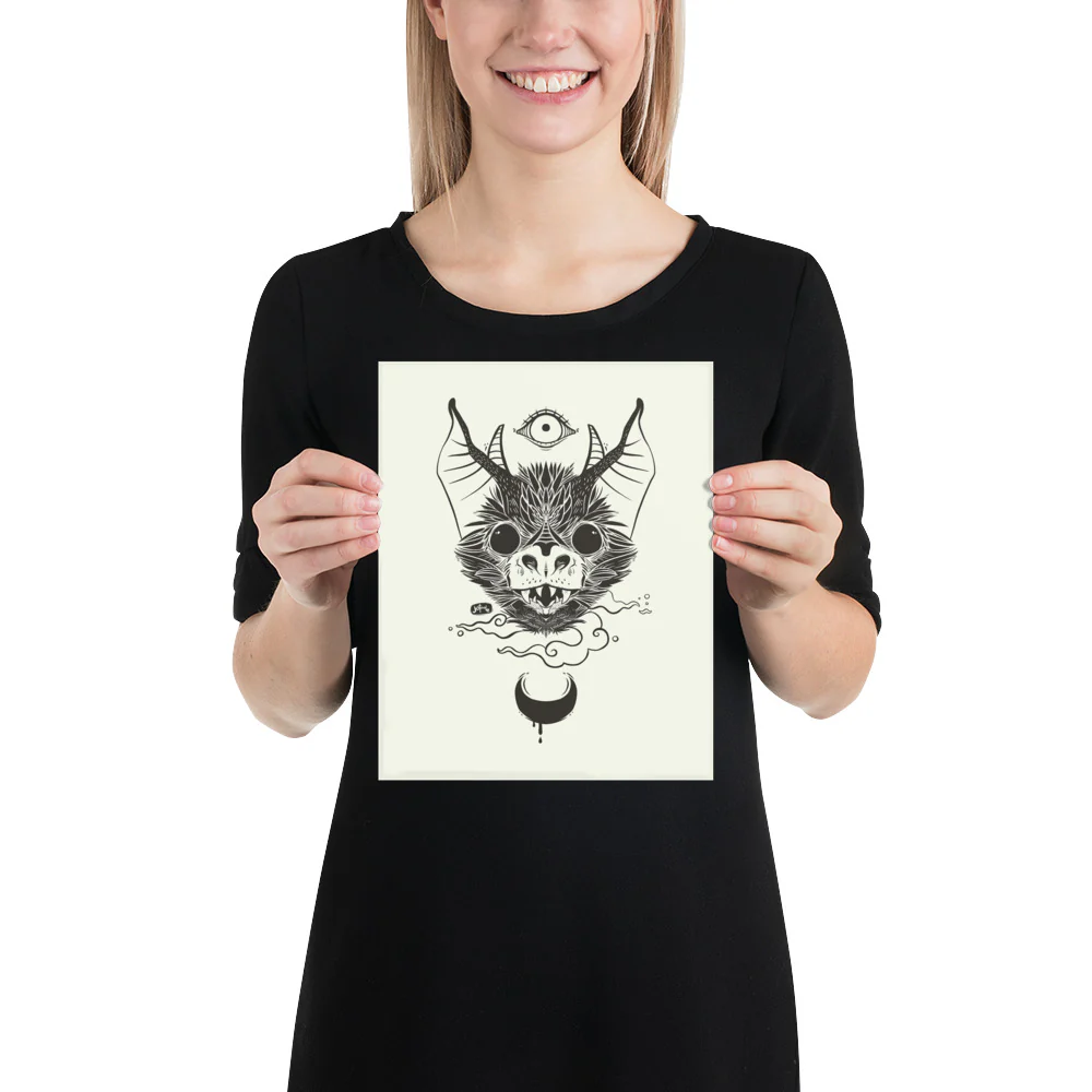Bat, Matte Art Print Poster - Image 2