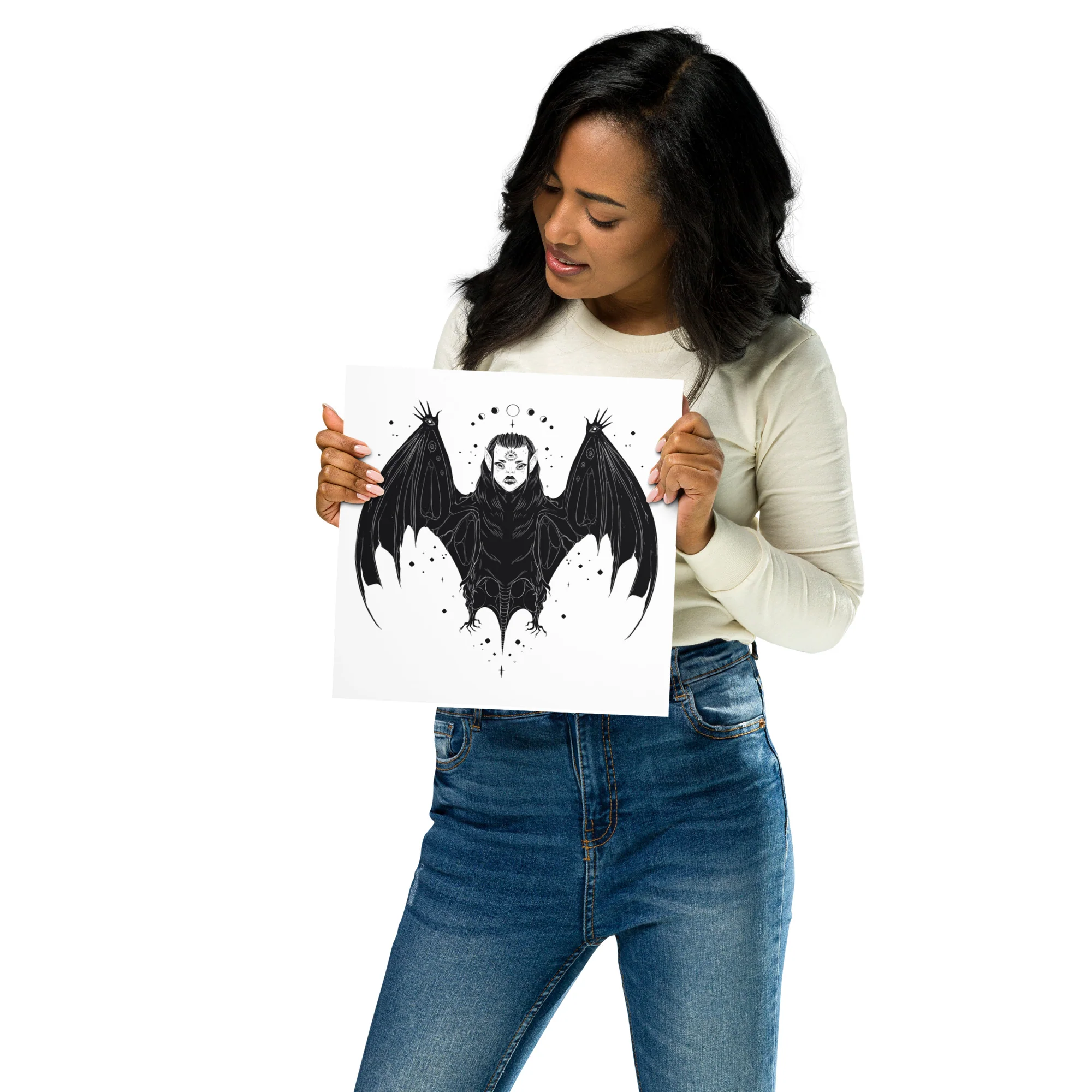 Bat Witch, Matte Art Print Poster - Image 5