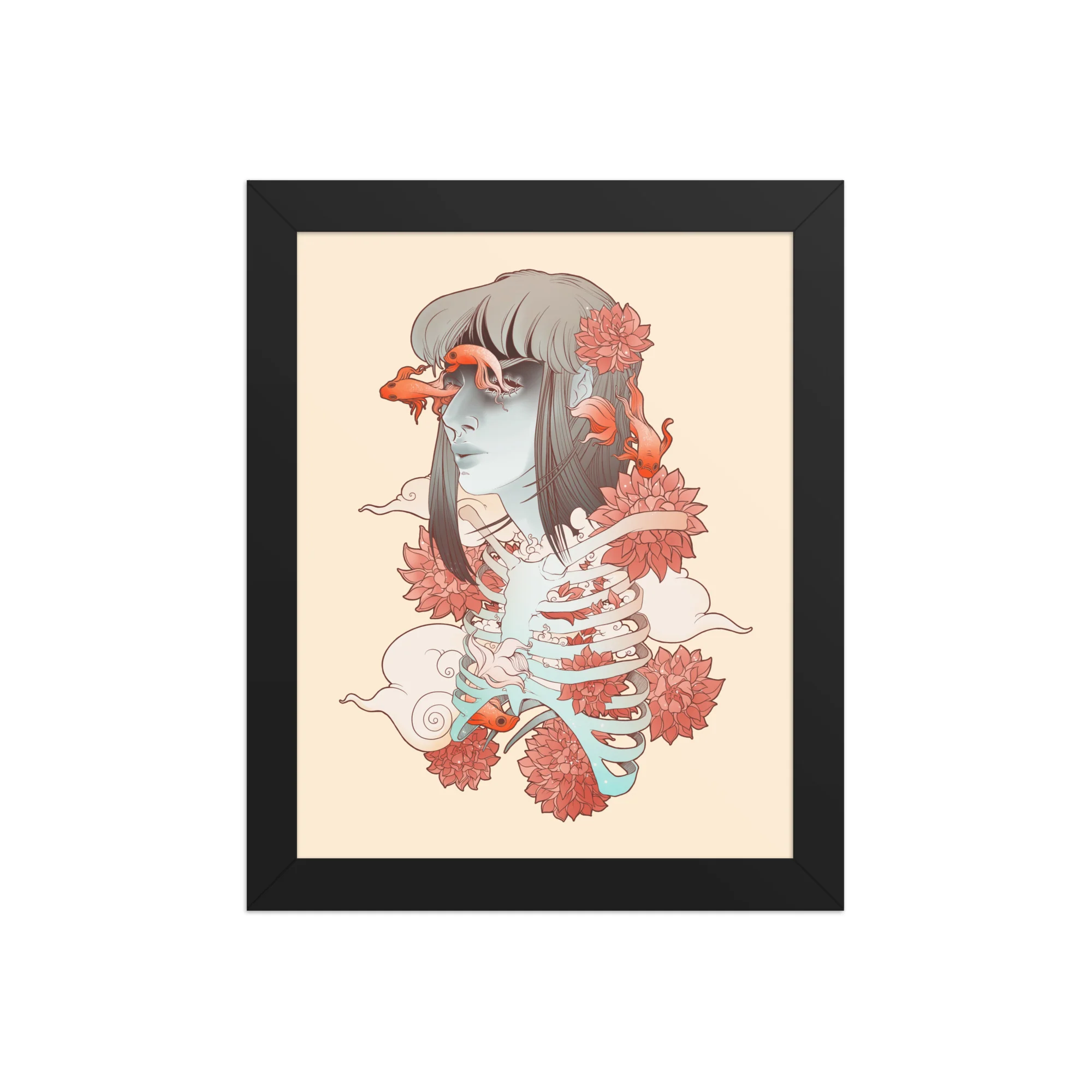 Betta Fish, Framed Art Print