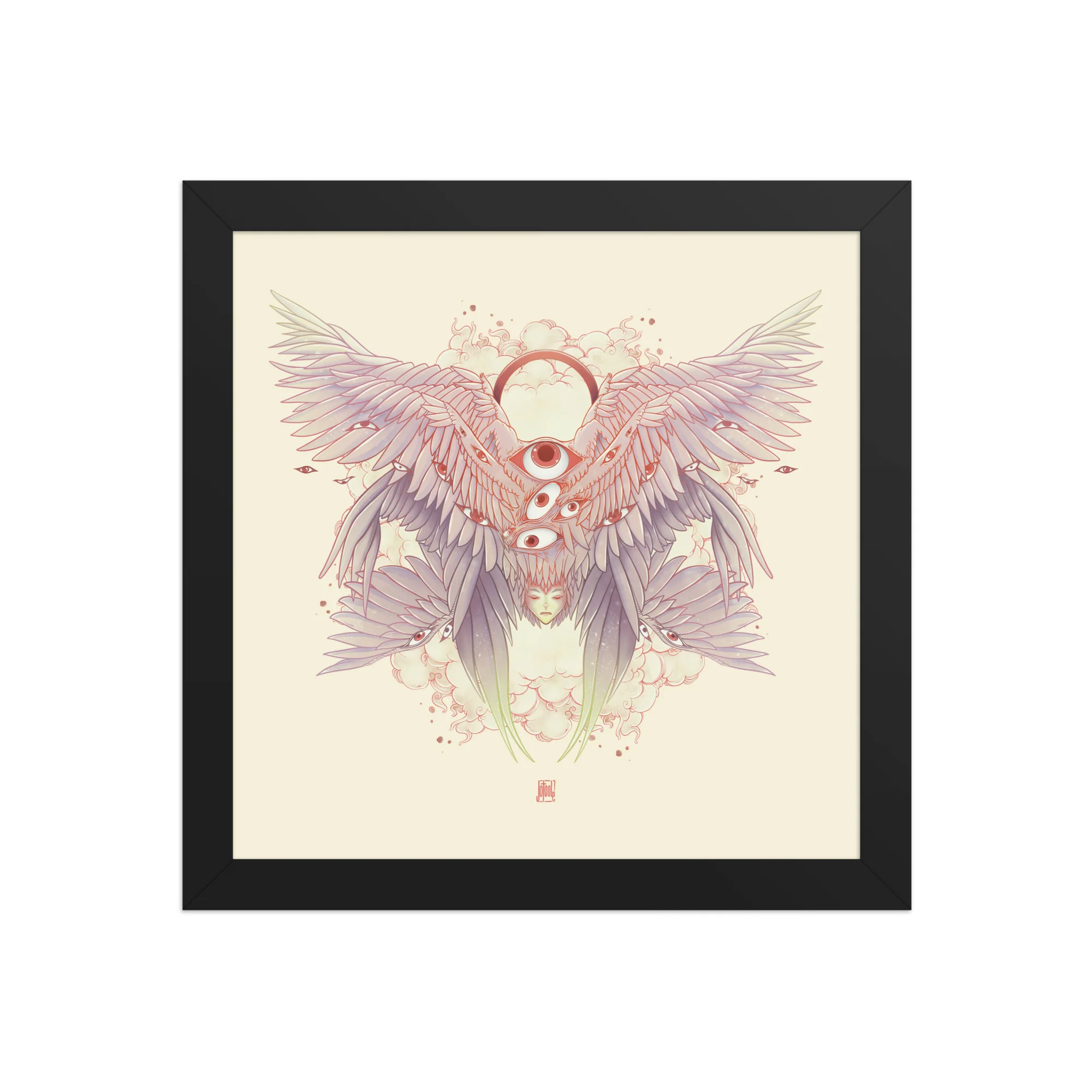 Biblically Accurate Angel, Framed Art Print - Image 3