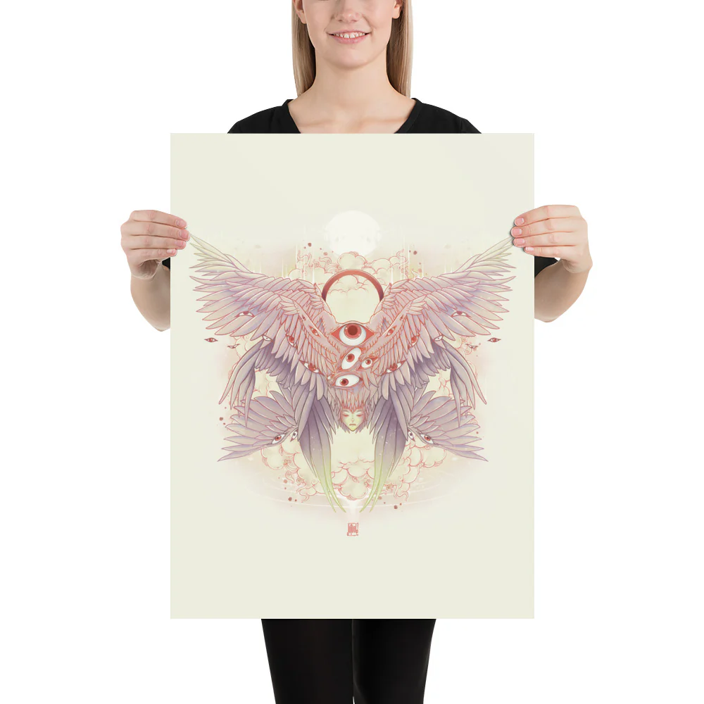 Biblically Accurate Angel, Seraph, Matte Art Print Poster - Image 2