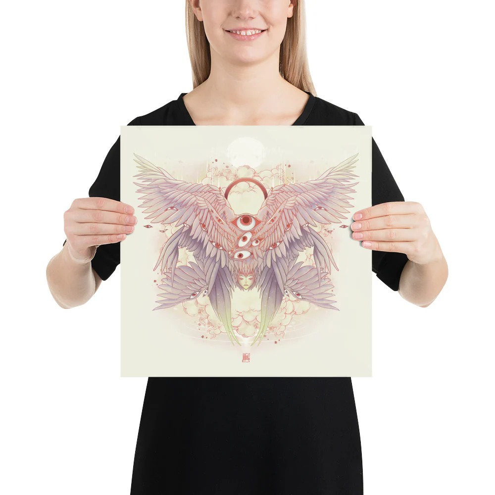 Biblically Accurate Angel, Seraph, Matte Art Print Poster - Image 3