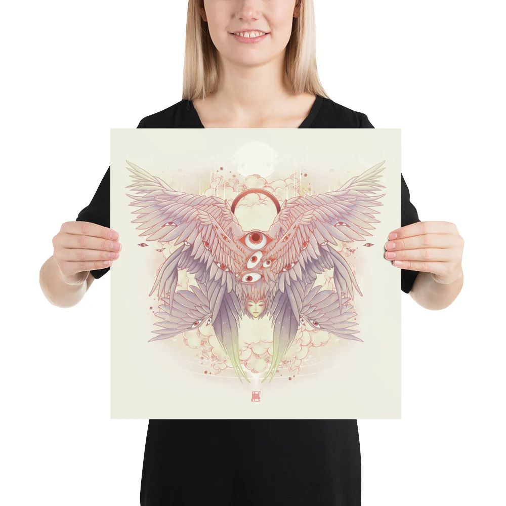 Biblically Accurate Angel, Seraph, Matte Art Print Poster - Image 4