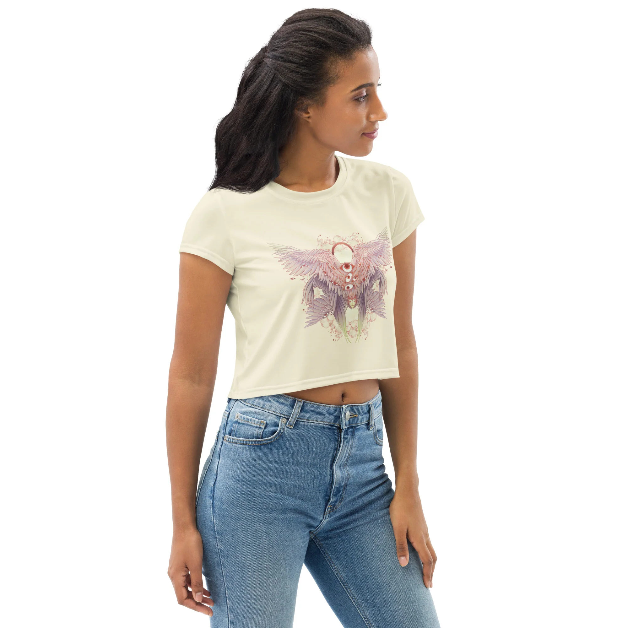 Biblically Accurate Angel Seraphim, Sublimation Crop Top - Image 6