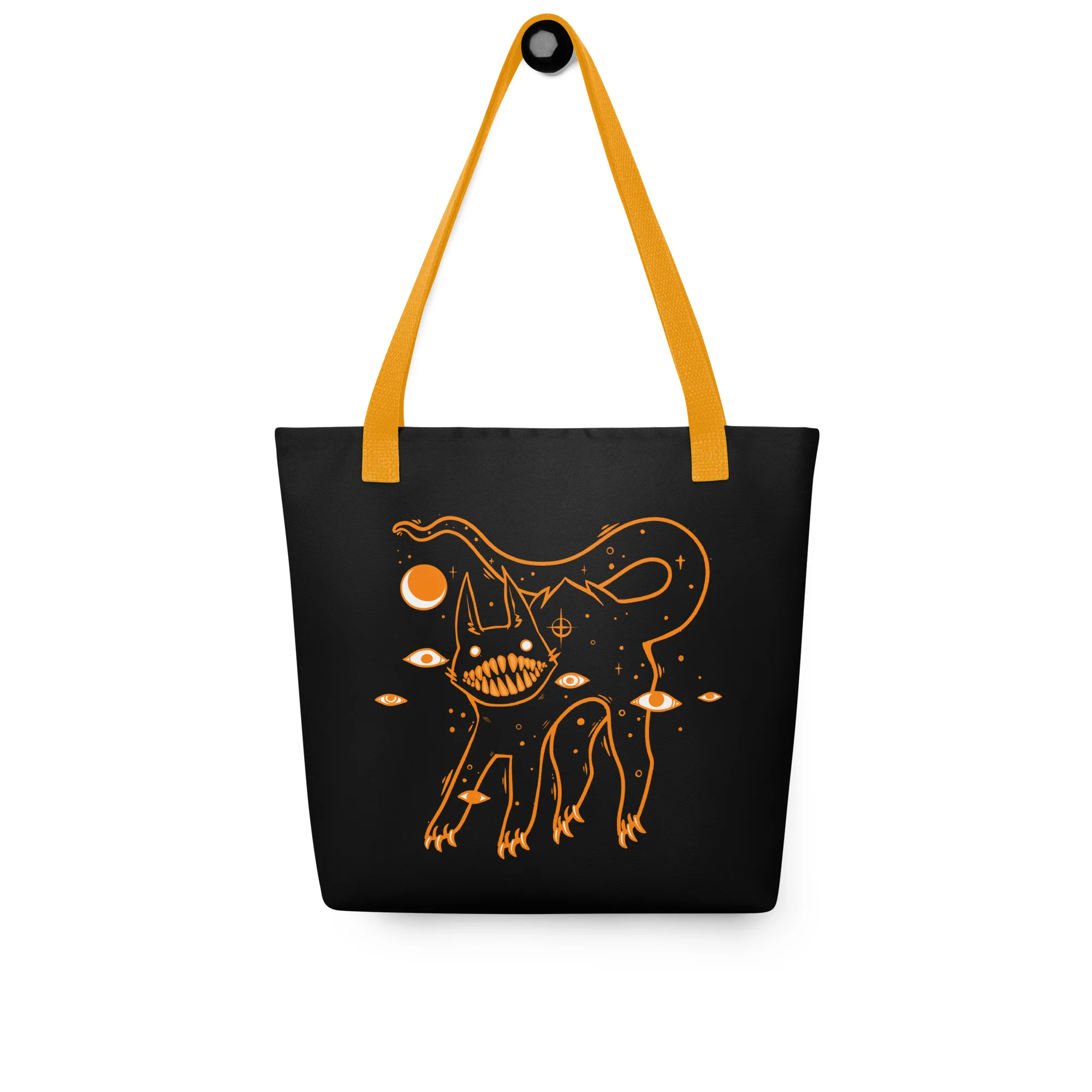 Big Teeth Black Cat, Tote Bag - Image 5