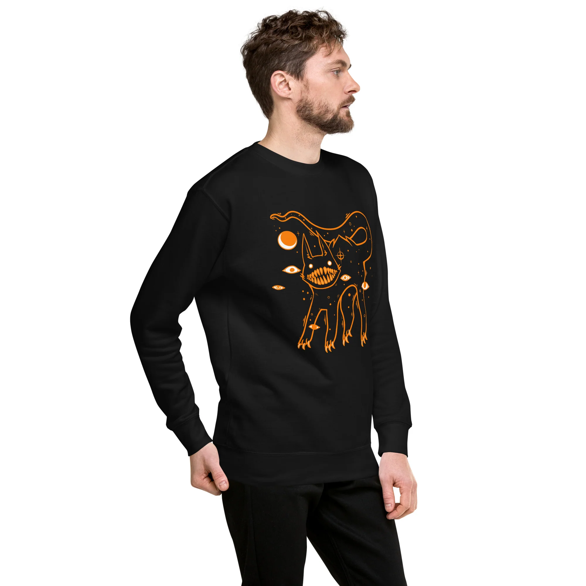 Big Teeth Cat, Premium Unisex Sweatshirt - Image 6