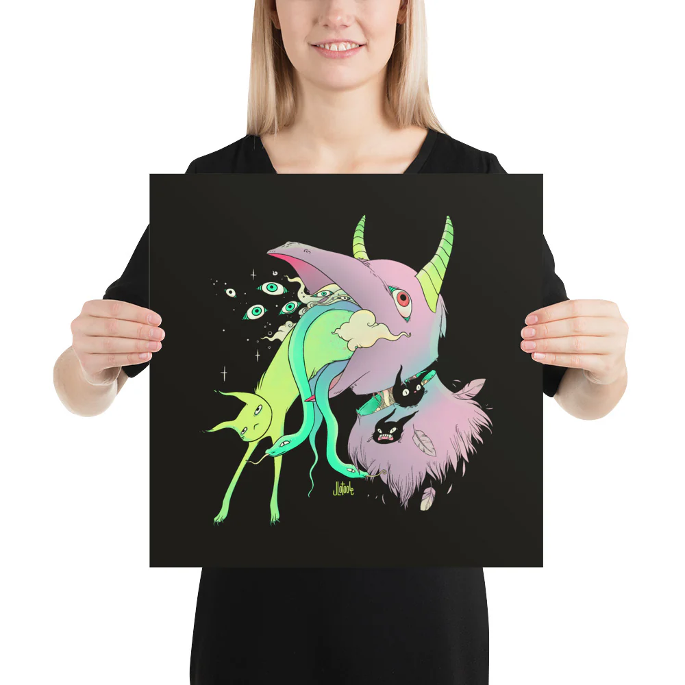 Bird And Cat, Matte Art Print Poster - Image 5