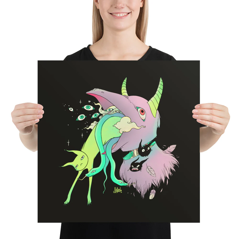 Bird And Cat, Matte Art Print Poster - Image 7