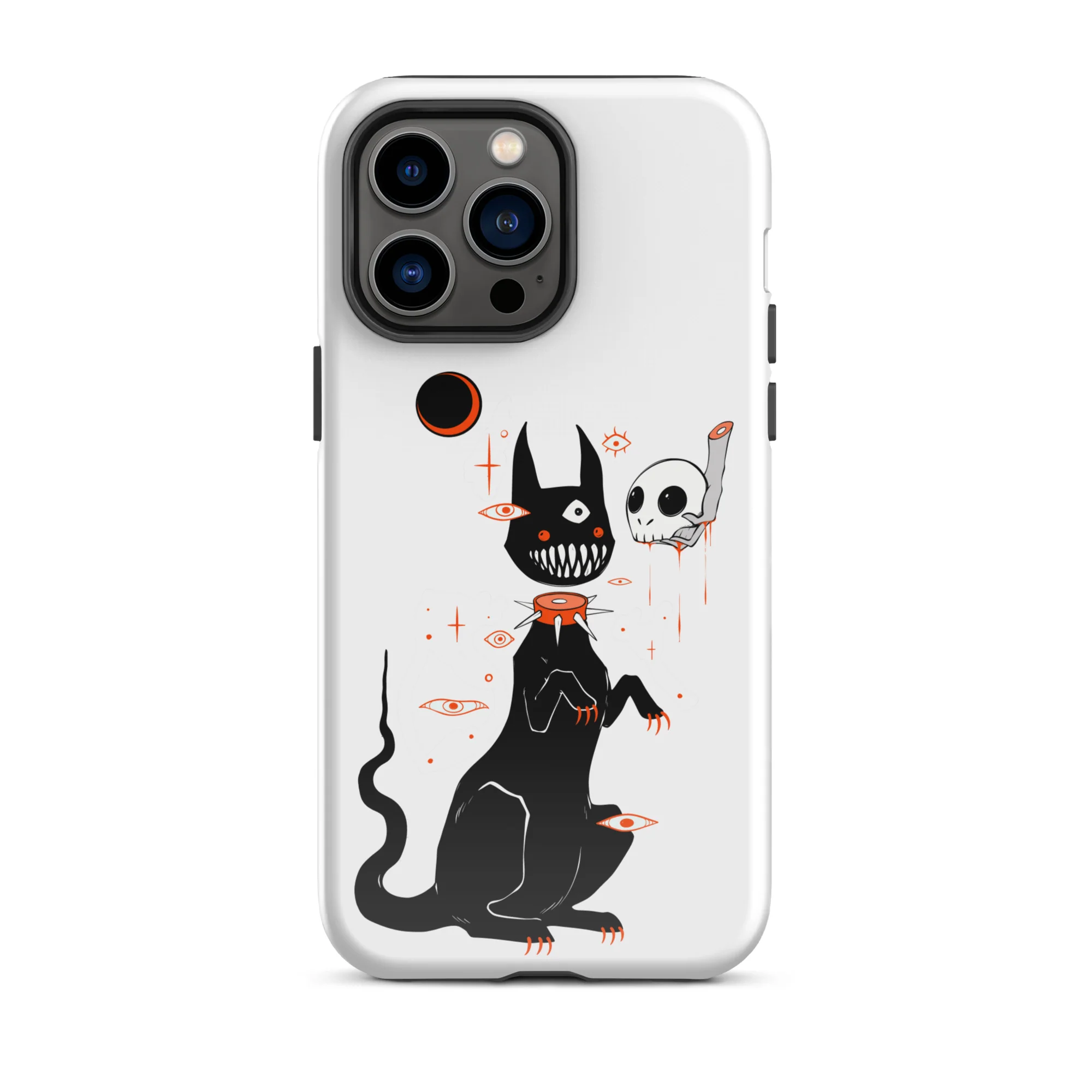 Black Cat And Skull, Tough Case for iPhone® - Image 15