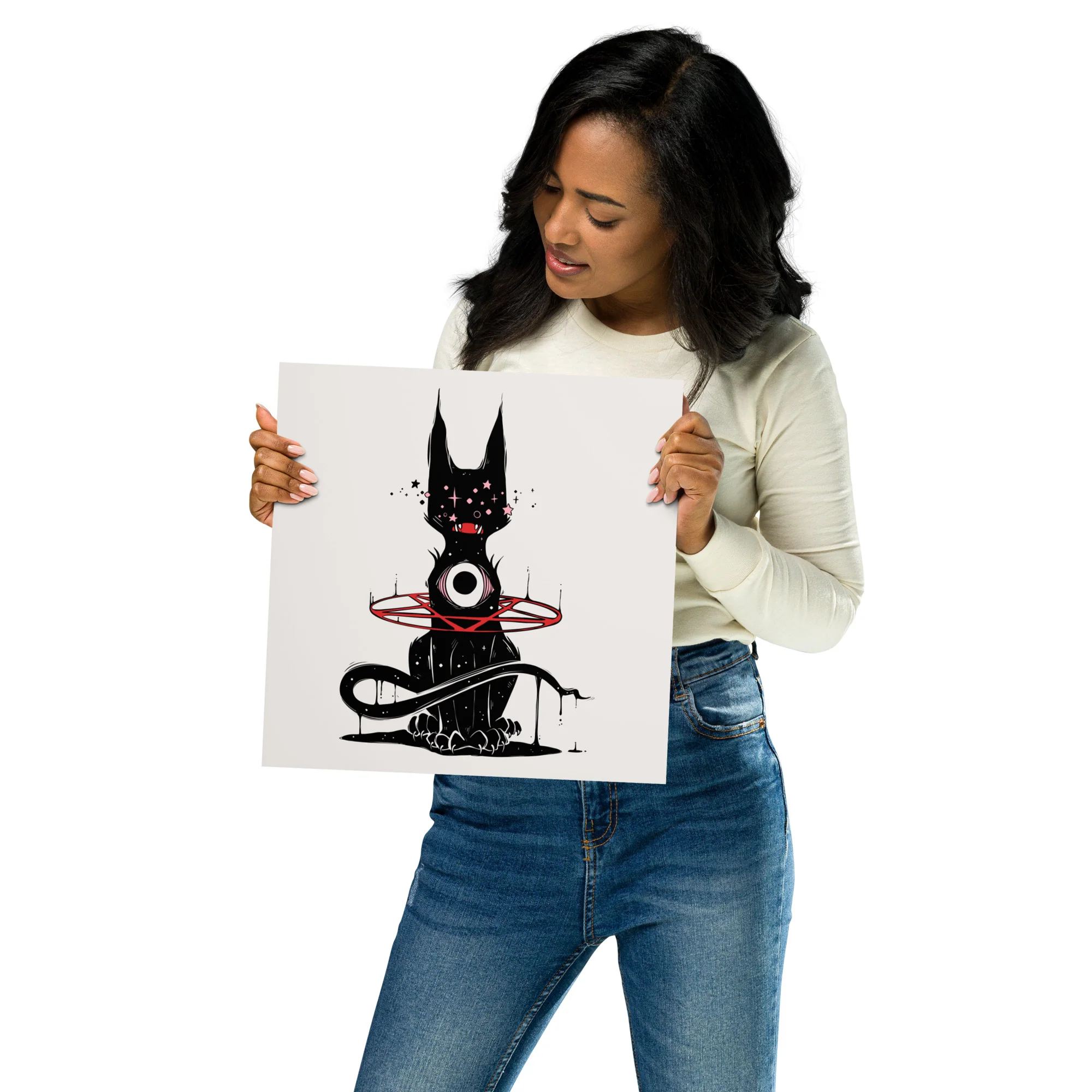 Black Cat, Matte Art Print Poster - Image 5