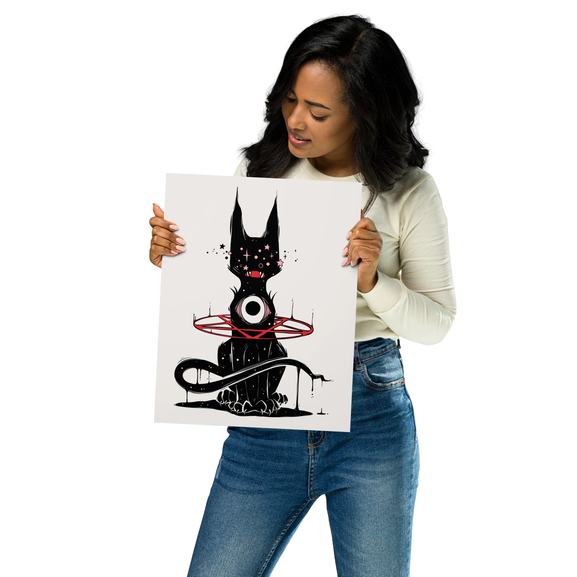 Black Cat, Matte Art Print Poster - Image 6