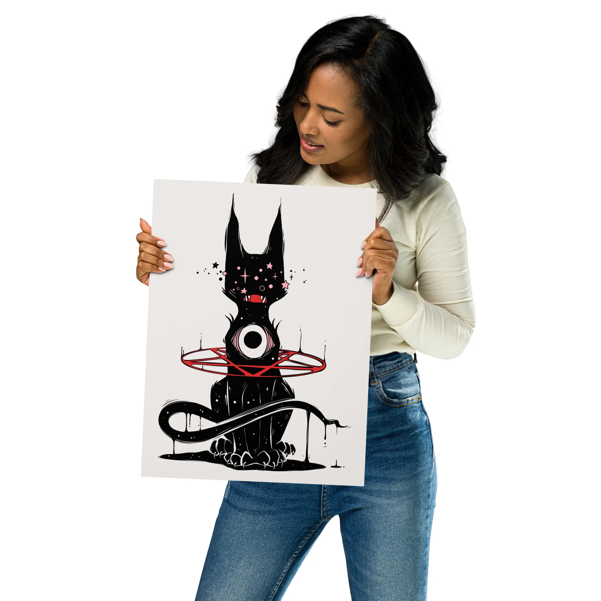 Black Cat, Matte Art Print Poster - Image 7