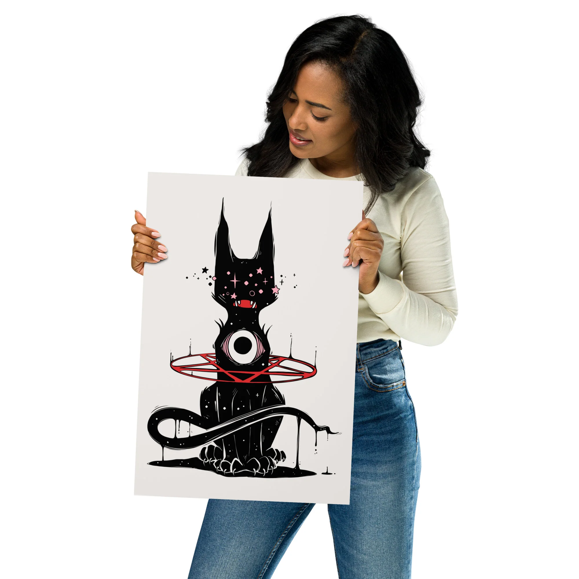 Black Cat, Matte Art Print Poster - Image 8