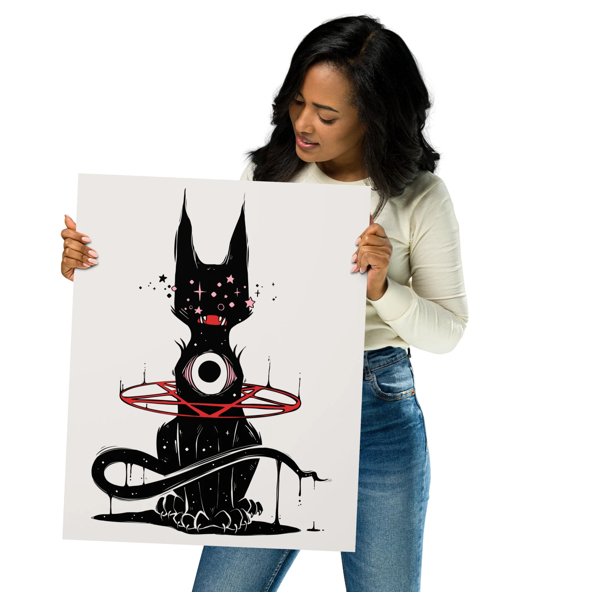 Black Cat, Matte Art Print Poster - Image 9