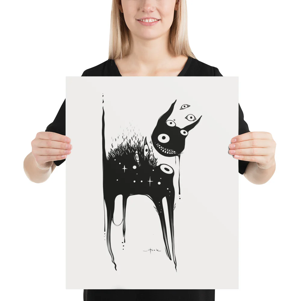 Black Cat, Matte Art Print Poster - Image 4