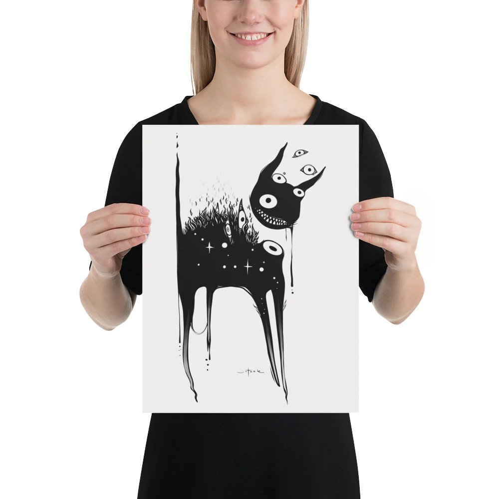 Black Cat, Matte Art Print Poster - Image 5