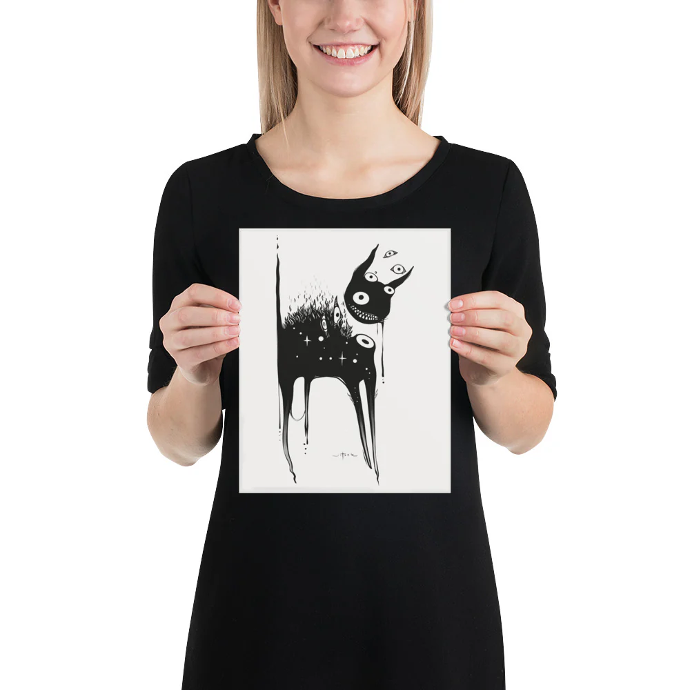 Black Cat, Matte Art Print Poster - Image 6