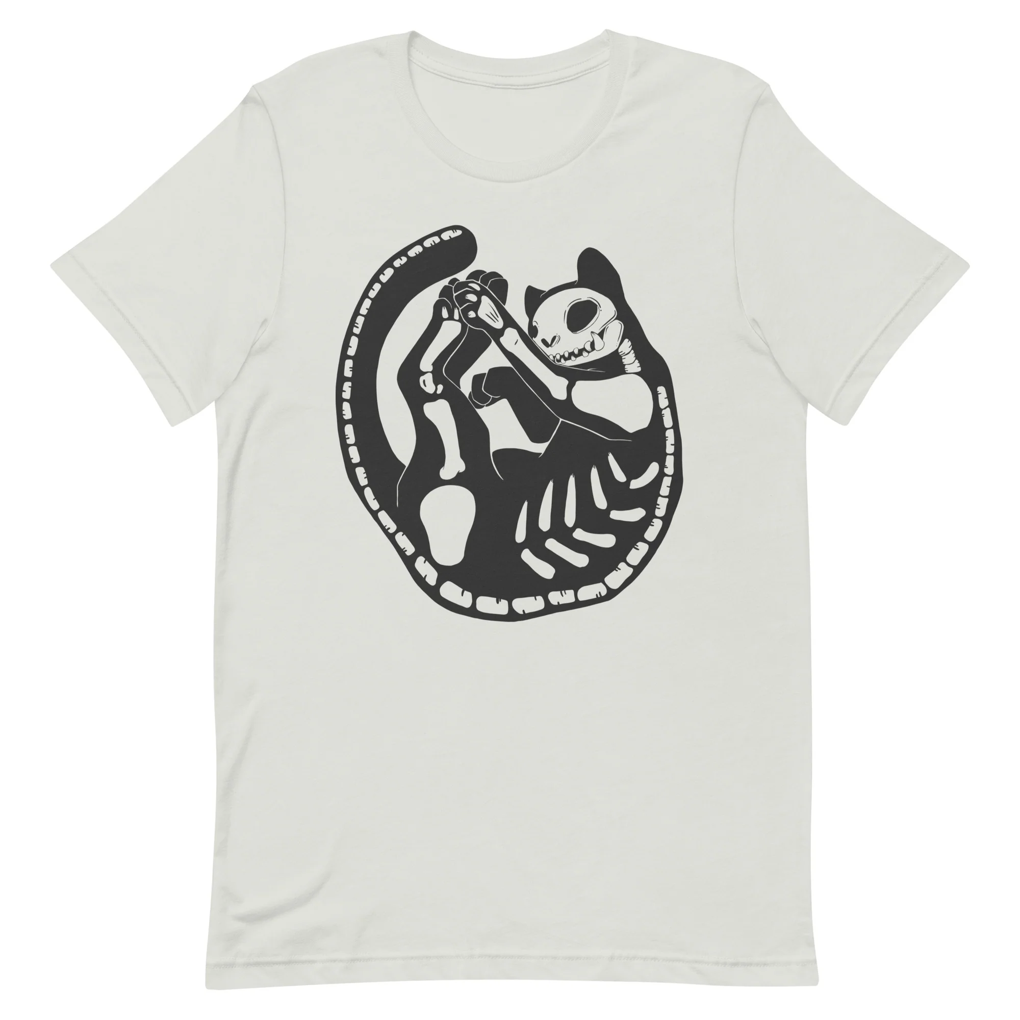 Black Cat Skeleton Unisex T-Shirt