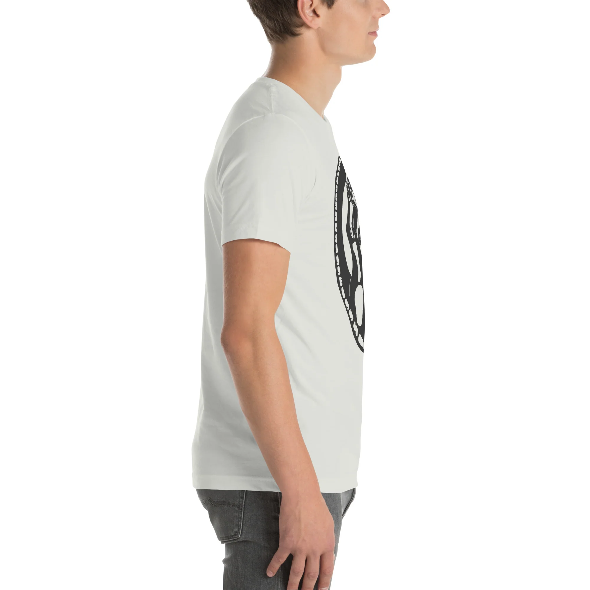 Black Cat Skeleton Unisex T-Shirt - Image 3