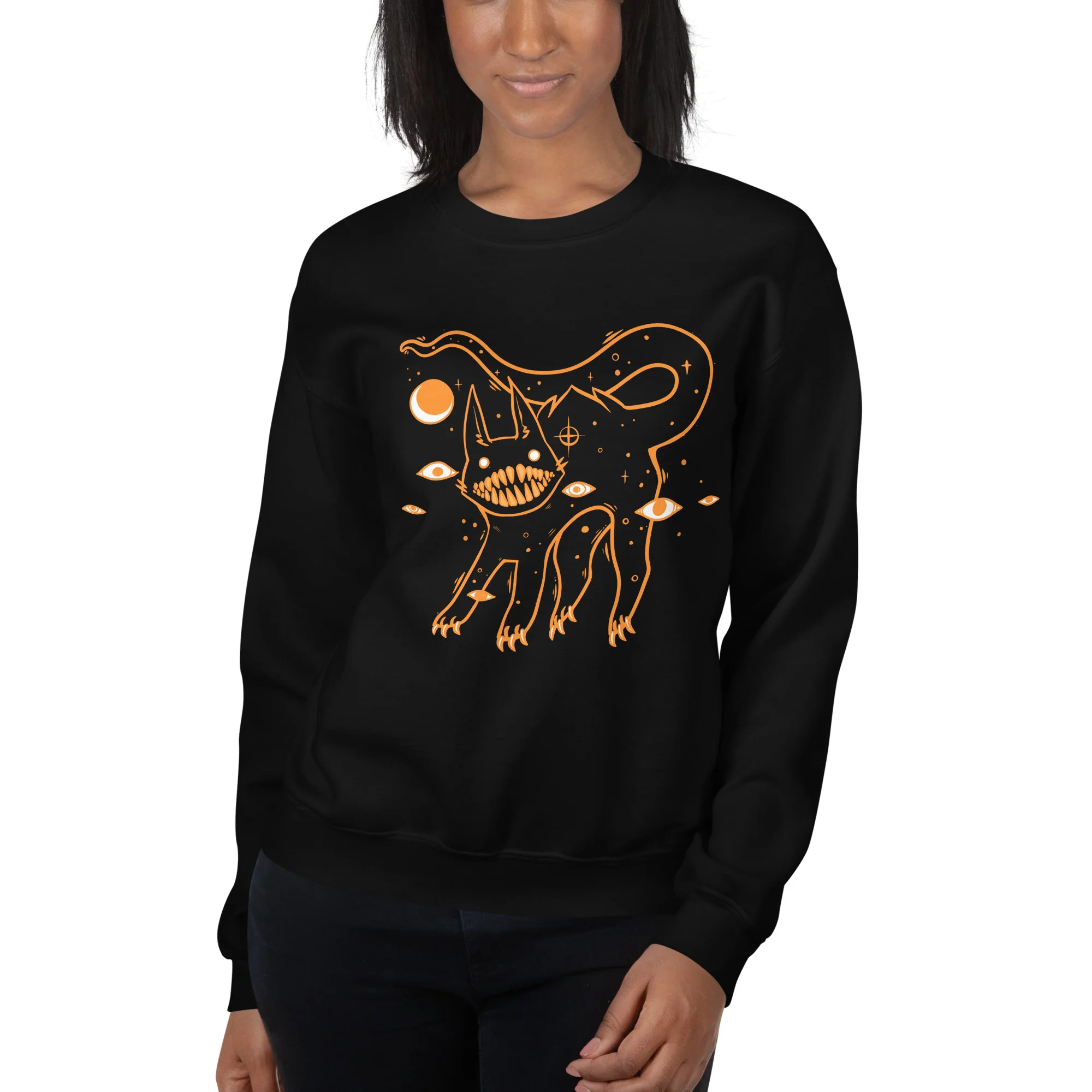 Black Cat, Unisex Sweatshirt - Image 2