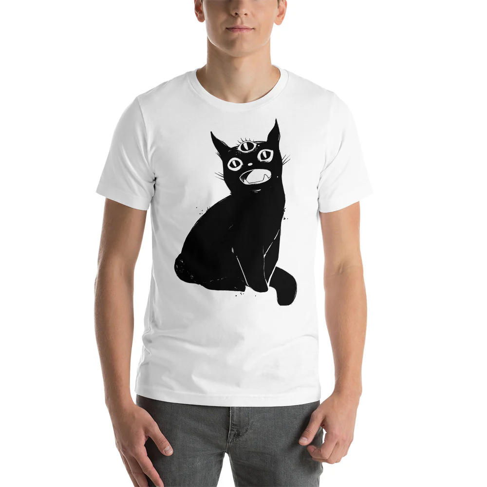 Black Cat, Unisex T-Shirt - Image 2