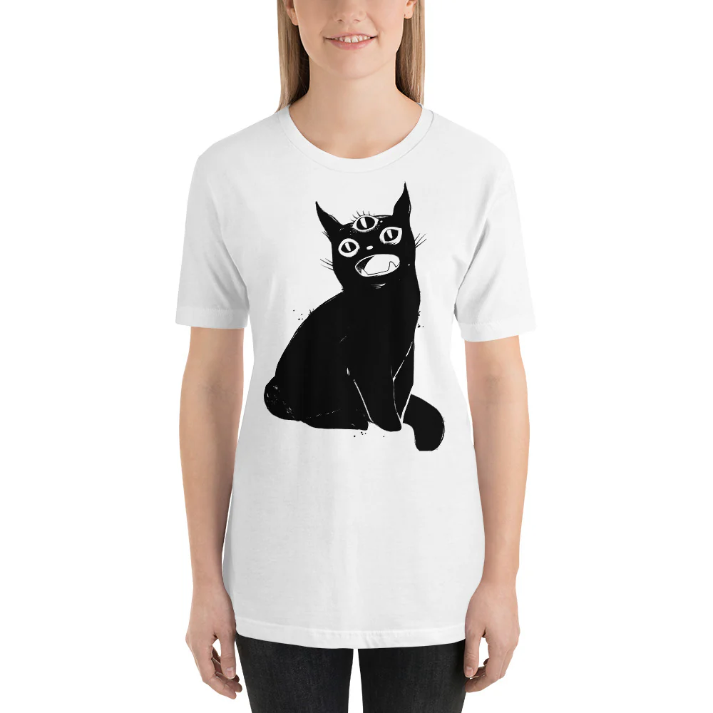 Black Cat, Unisex T-Shirt - Image 3