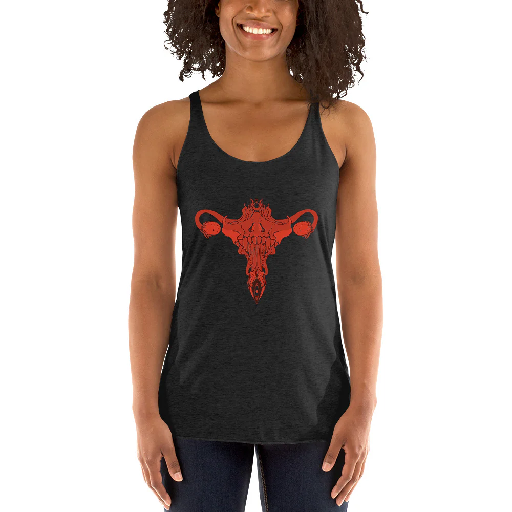 Death Metal Uterus, Racerback Tank Top - Image 3