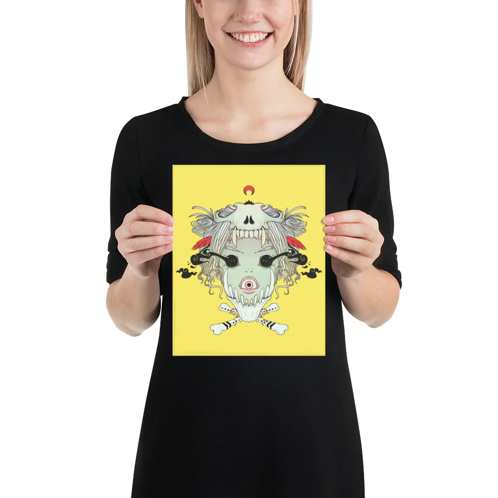 Bone Girl, Matte Art Print Poster - Image 2