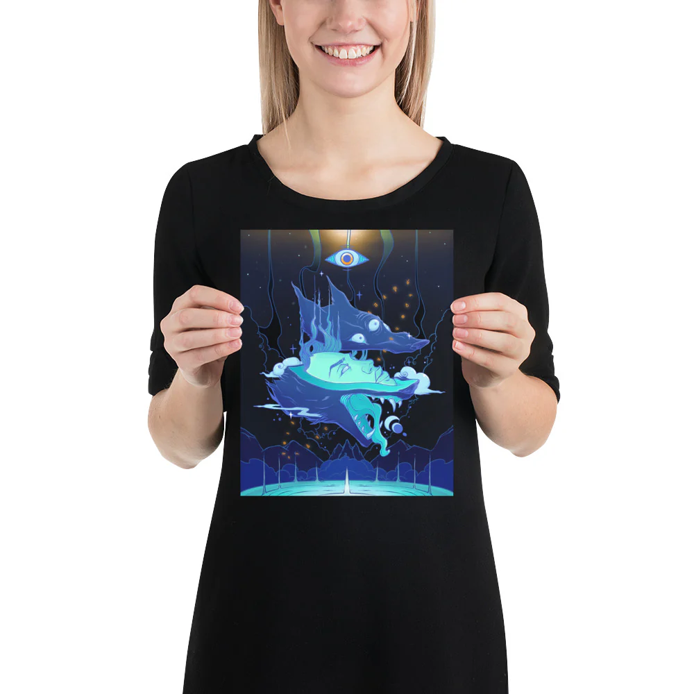 Canine And Face, Matte Art Print Poster - Image 3