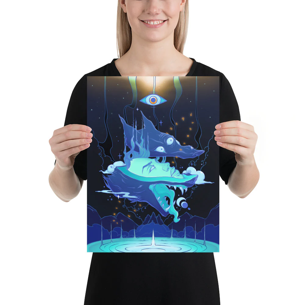 Canine And Face, Matte Art Print Poster - Image 4