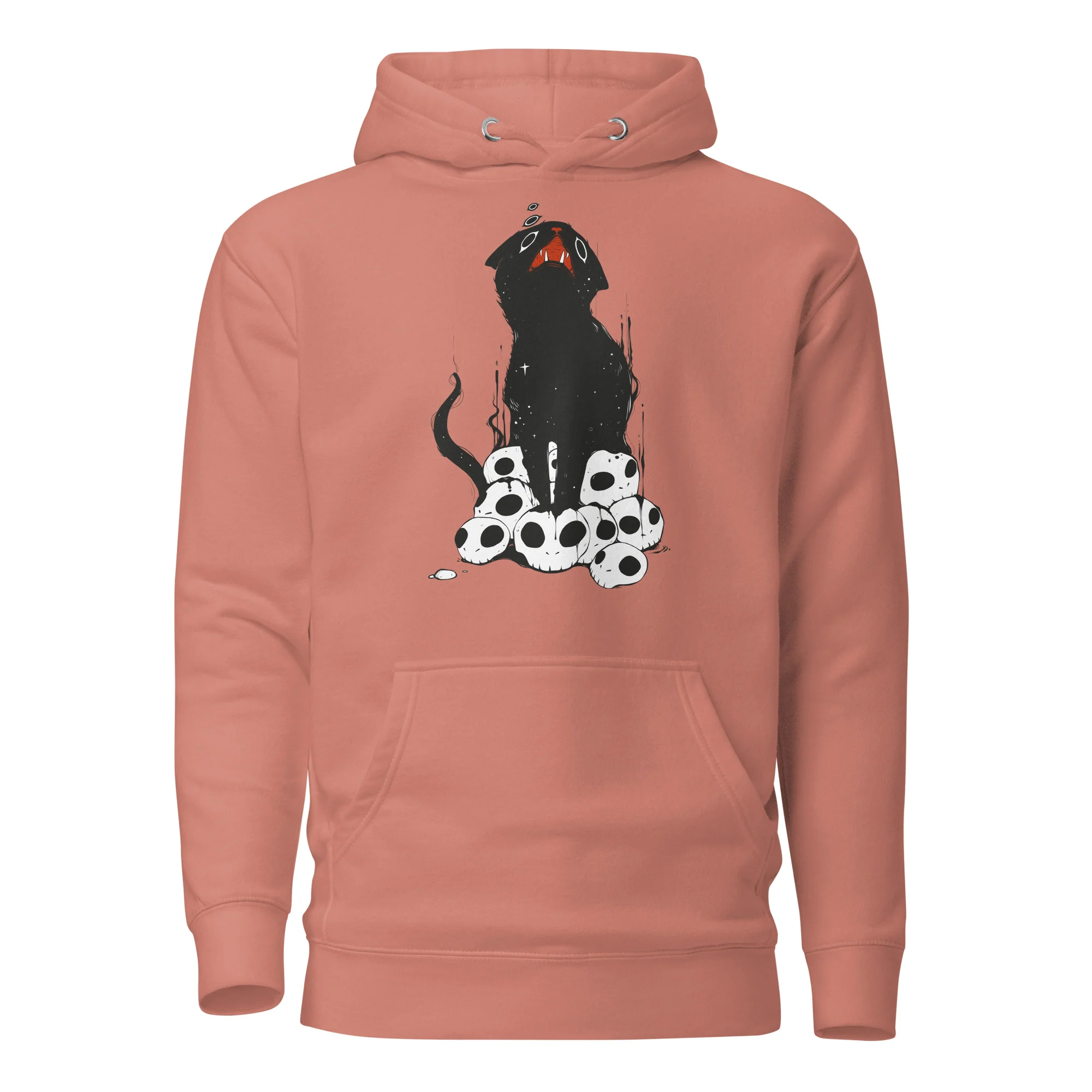 Cat And Skulls 2, Unisex Hoodie - Image 11