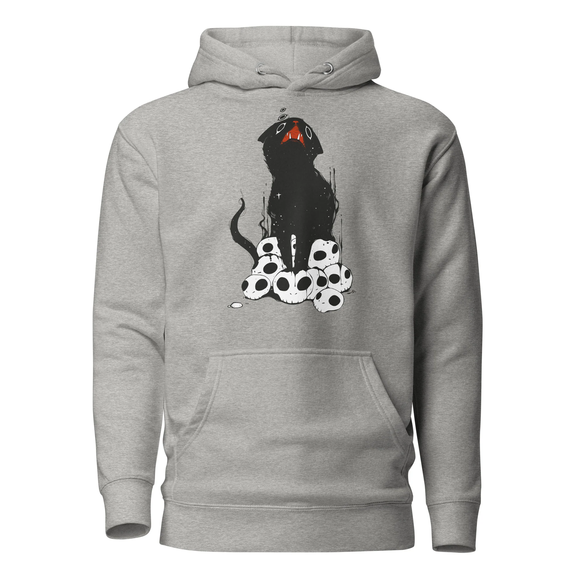 Cat And Skulls 2, Unisex Hoodie - Image 12