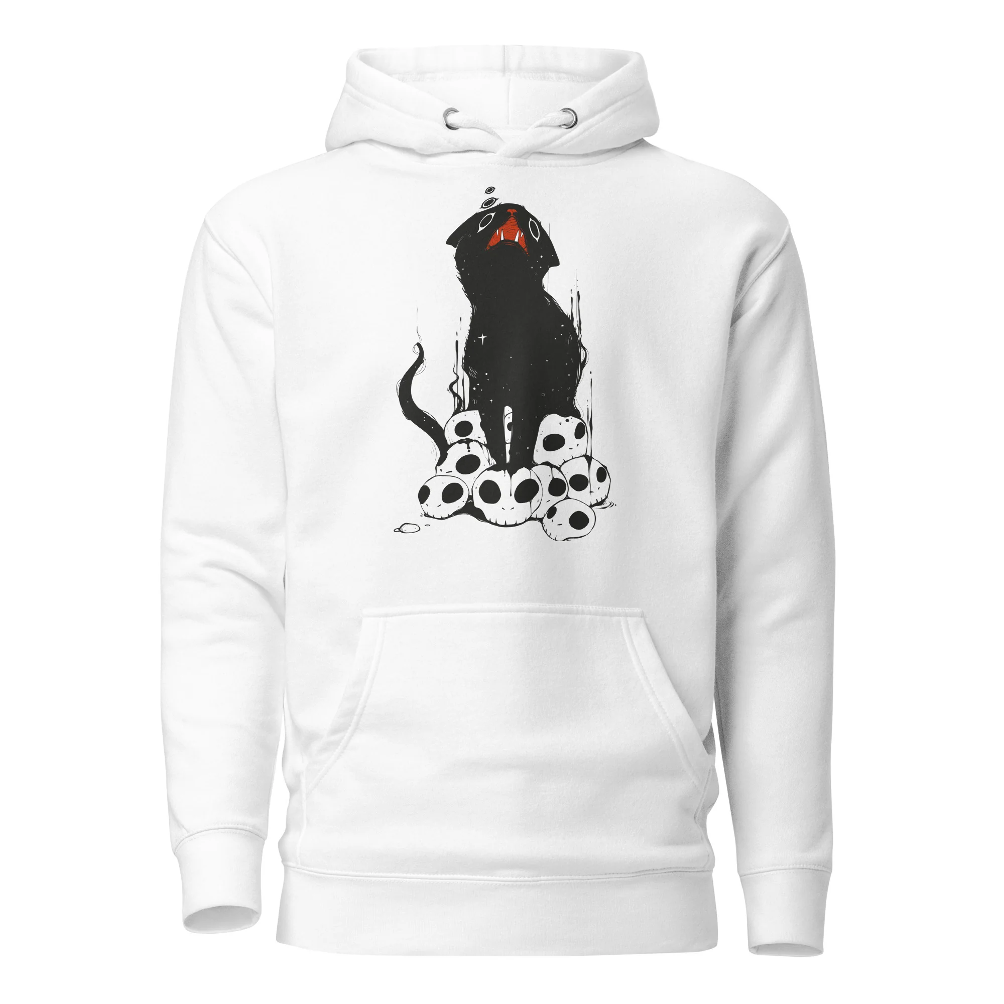 Cat And Skulls 2, Unisex Hoodie - Image 13