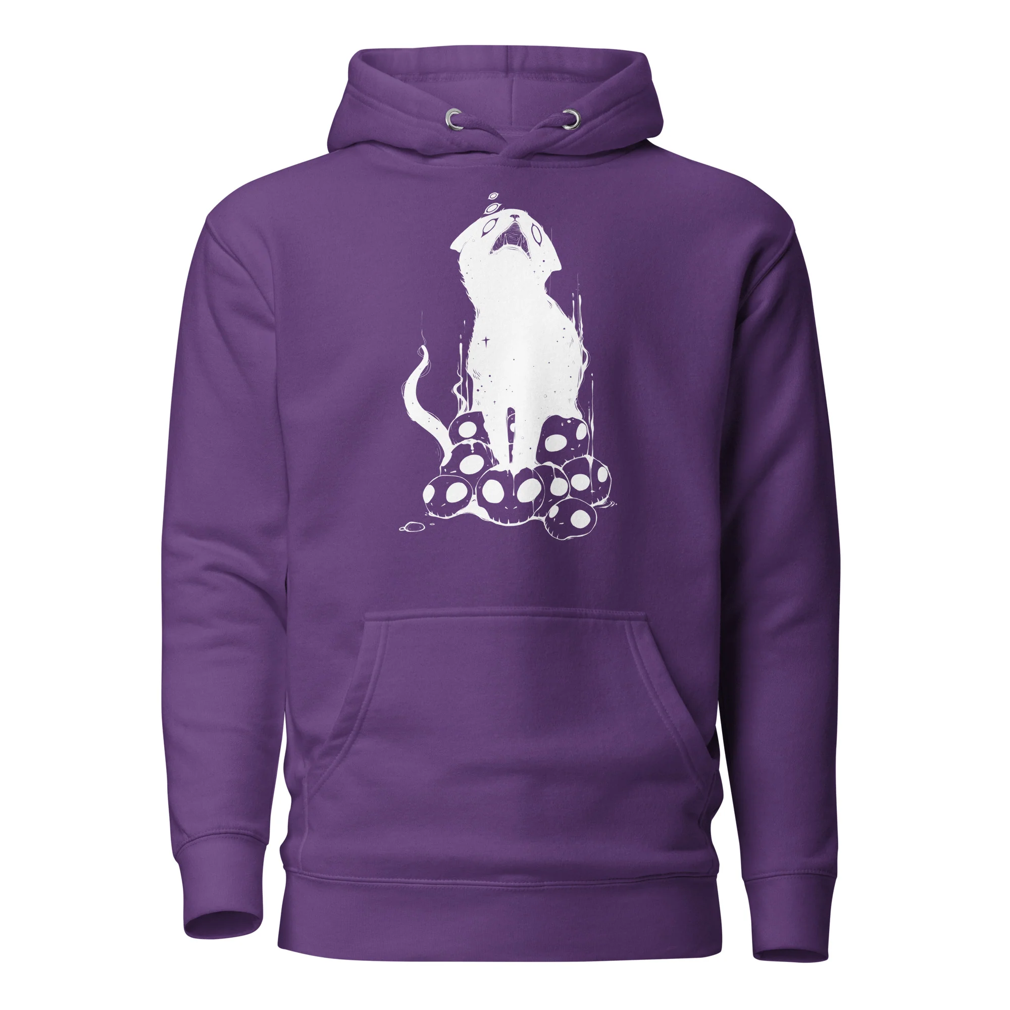 Cat And Skulls 2, Unisex Hoodie - Image 9