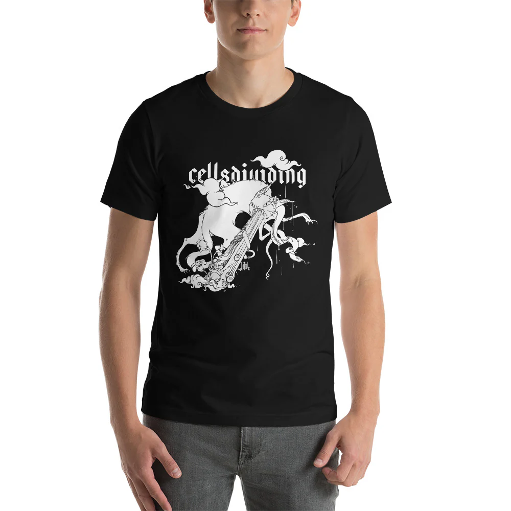 Cat And Snake, Unisex T-Shirt, Black - Image 2