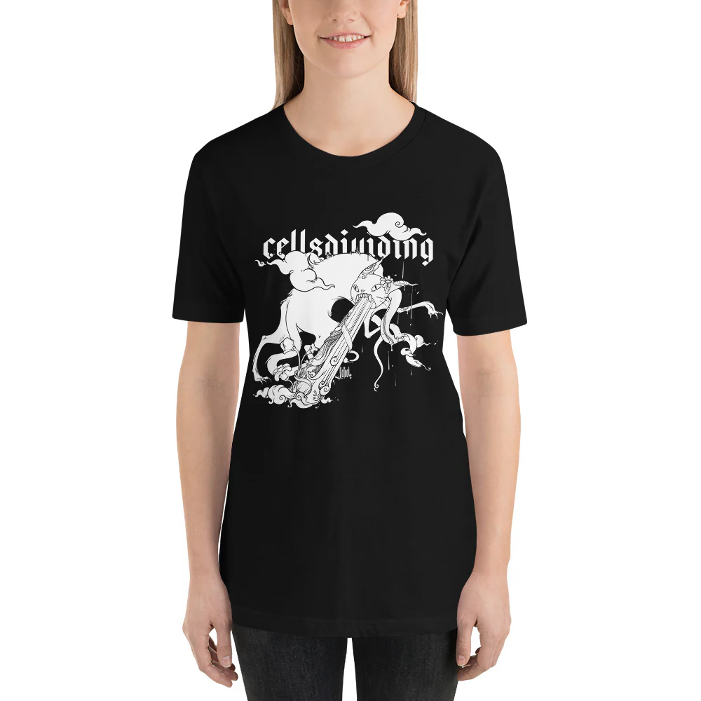 Cat And Snake, Unisex T-Shirt, Black - Image 3