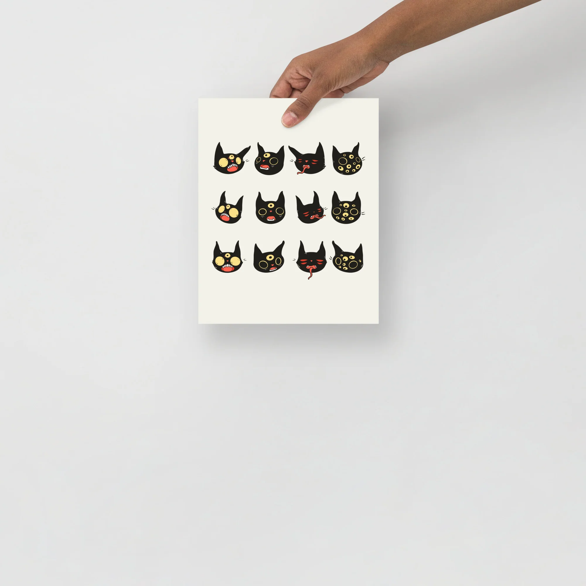 Cat Faces, Matte Art Print Poster - Image 6